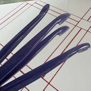 Vintage Tupperware Orange Citrus Peeler Set of 4 Purple Gadgets